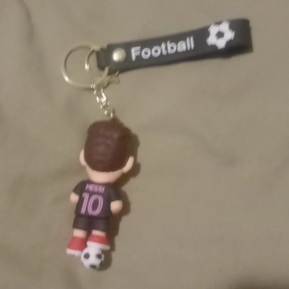 Soccer Player Keychain with Black and White Details, #10 MESSI